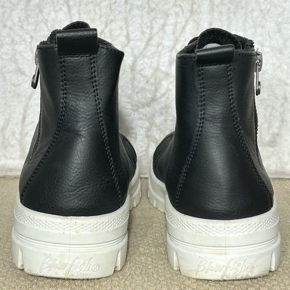 Blowfish Womens Black Malibu Rockstar Baddie Mid Top Sneakers Boots Shoes SZ 7 - Picture 5 of 12